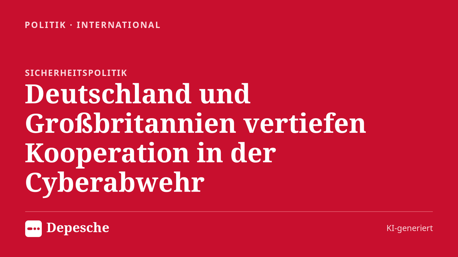 Politik: Deutschland und Großbritannien vertiefen Kooperation in der Cyberabwehr