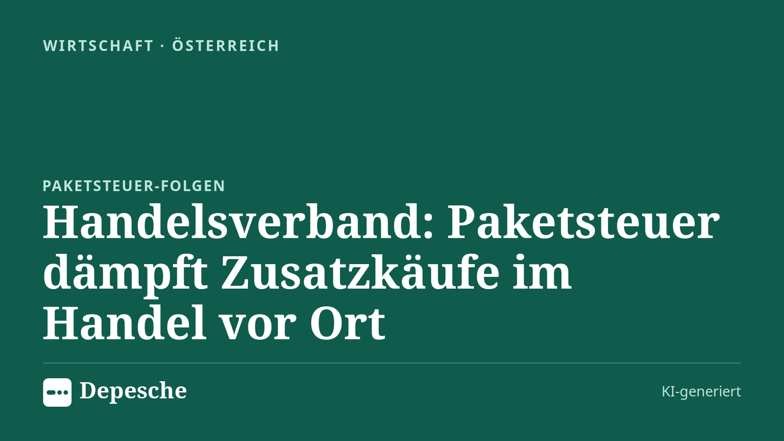 Wirtschaft: Handelsverband: Paketsteuer dämpft Zusatzkäufe im Handel vor Ort