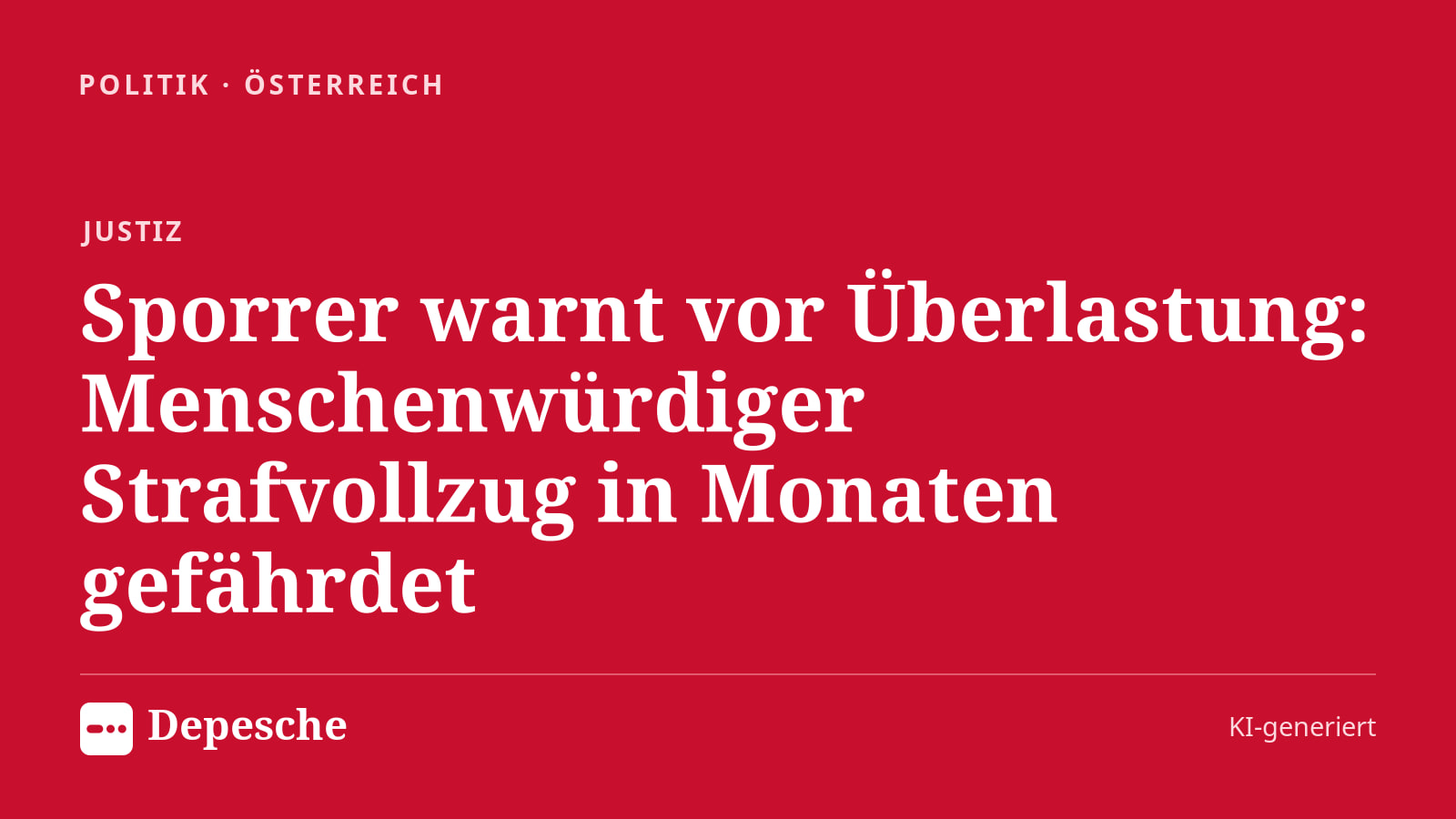 Politik: Sporrer warnt vor Überlastung: Menschenwürdiger Strafvollzug in Monaten gefährdet