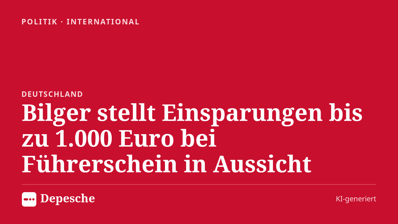 Politik: Bilger stellt Einsparungen bis zu 1.000 Euro bei Führerschein in Aussicht