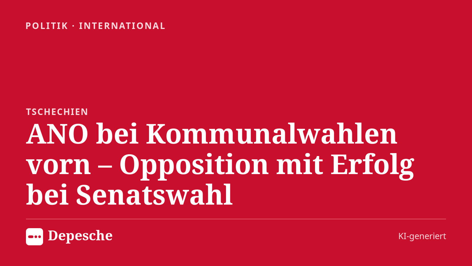 Politik: ANO bei Kommunalwahlen vorn – Opposition mit Erfolg bei Senatswahl