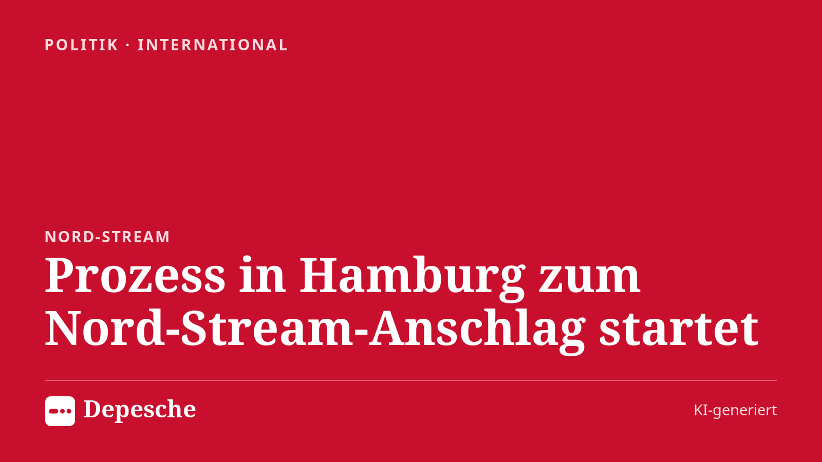 Politik: Prozess in Hamburg zum Nord-Stream-Anschlag startet