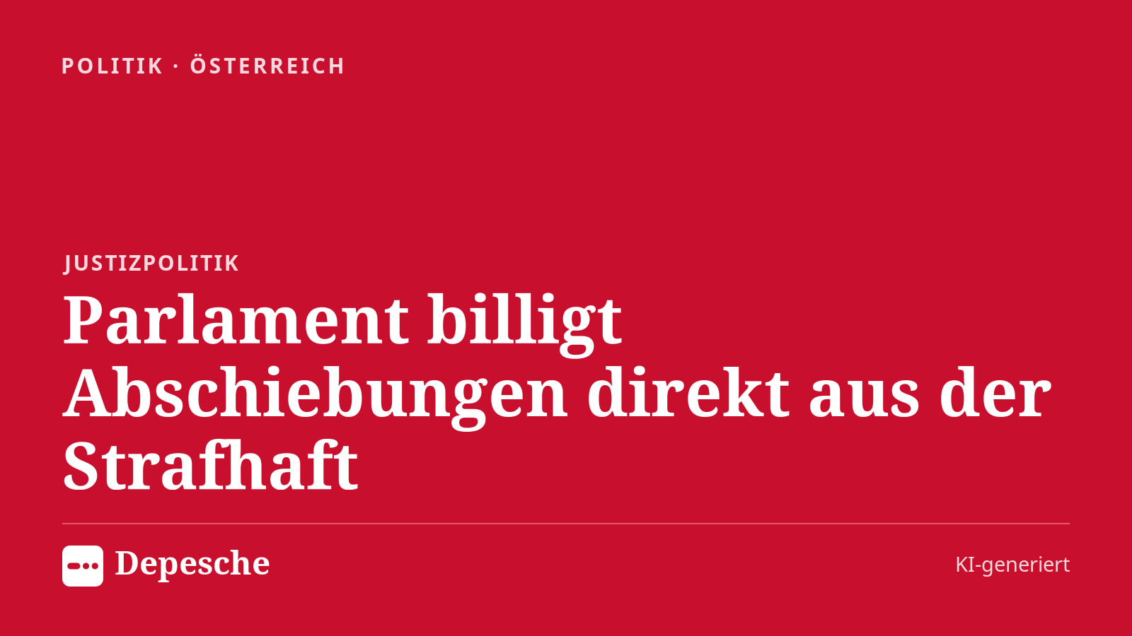 Politik: Parlament billigt Abschiebungen direkt aus der Strafhaft