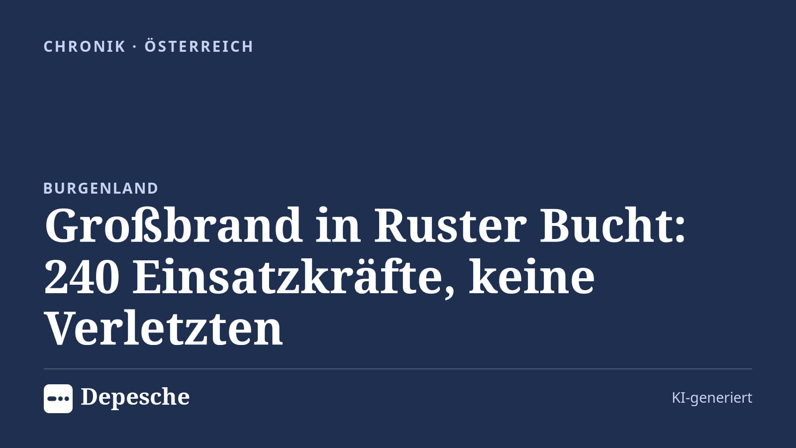 Chronik: Großbrand in Ruster Bucht: 240 Einsatzkräfte, keine Verletzten
