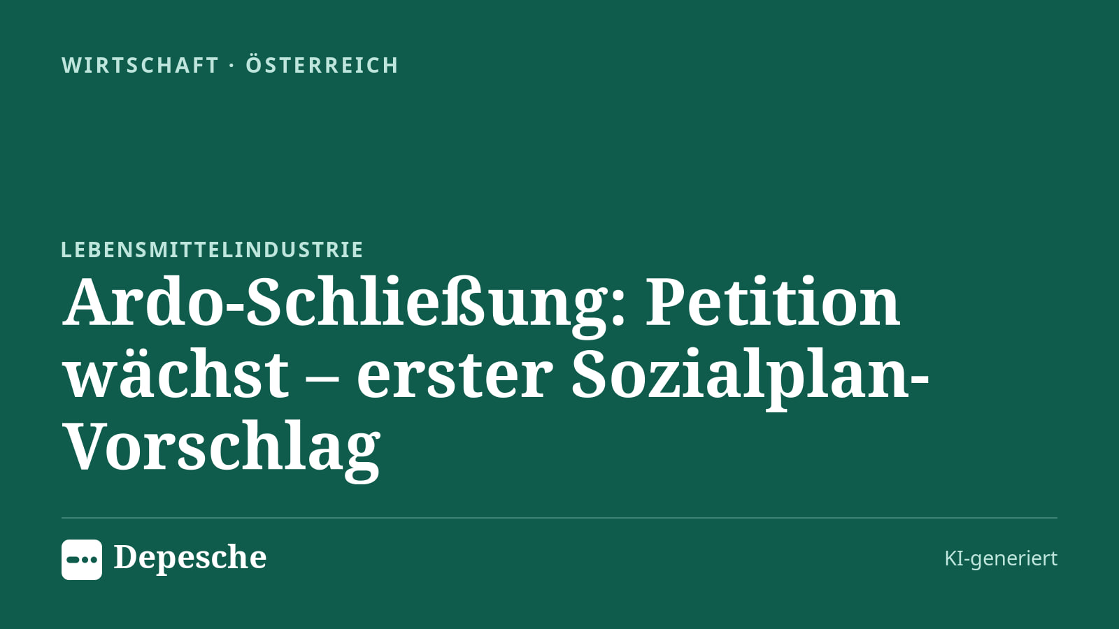 Wirtschaft: Ardo-Schließung: Petition wächst – erster Sozialplan-Vorschlag