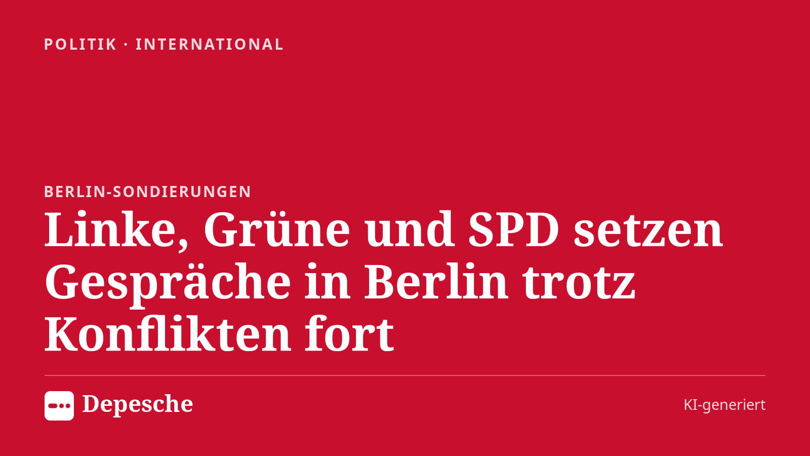 Politik: Linke, Grüne und SPD setzen Gespräche in Berlin trotz Konflikten fort