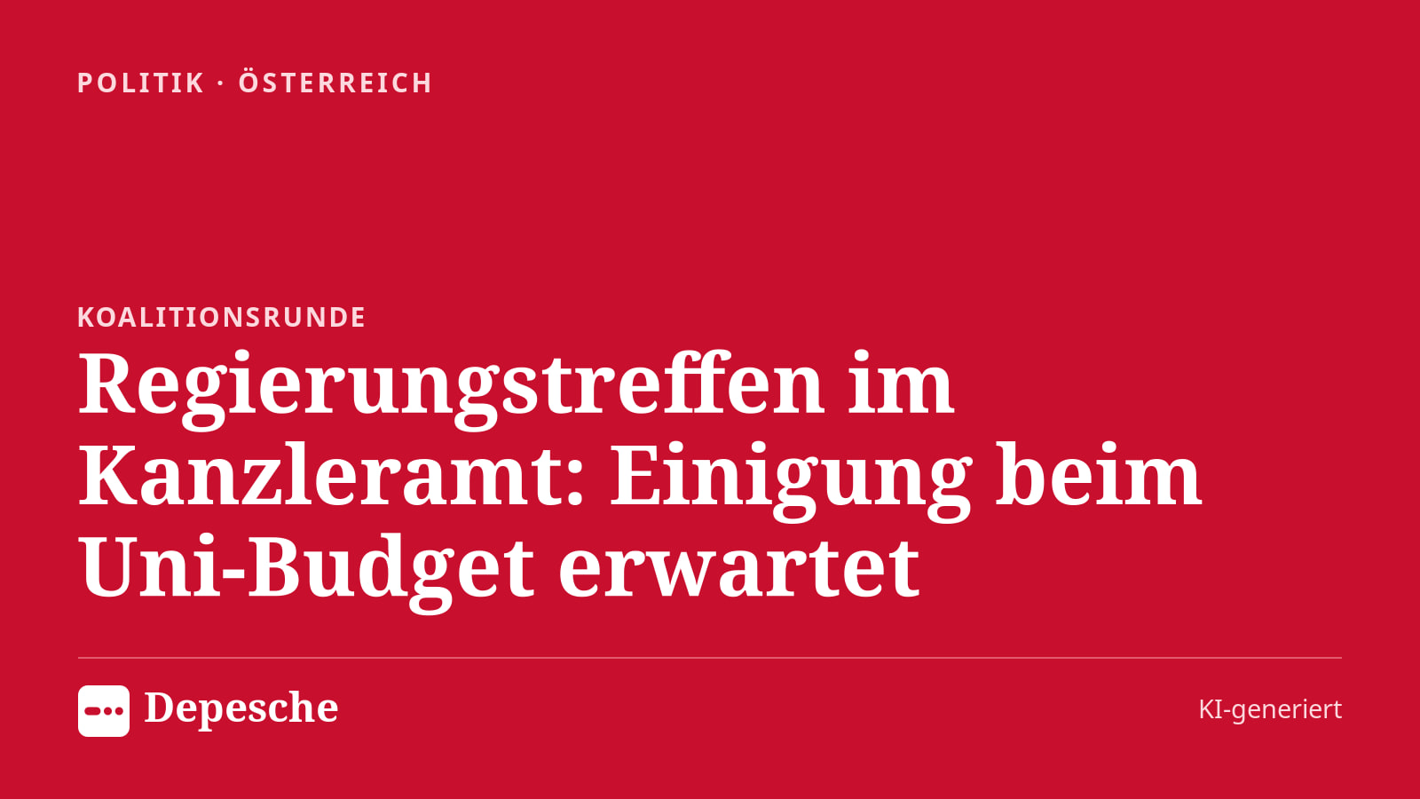 Politik: Regierungstreffen im Kanzleramt: Einigung beim Uni‑Budget erwartet