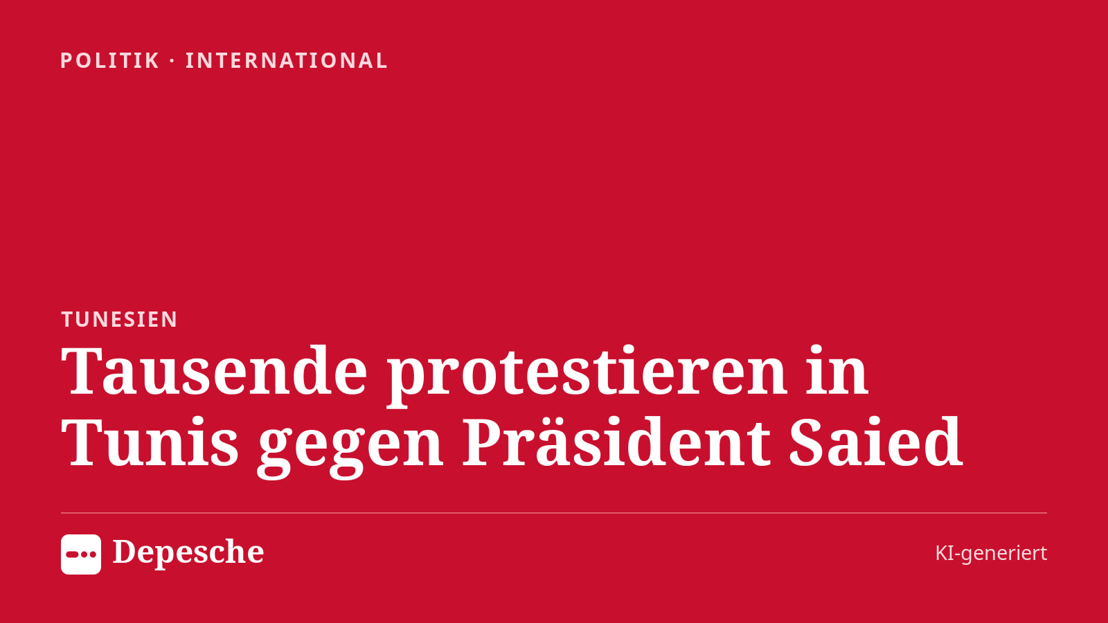 Politik: Tausende protestieren in Tunis gegen Präsident Saied