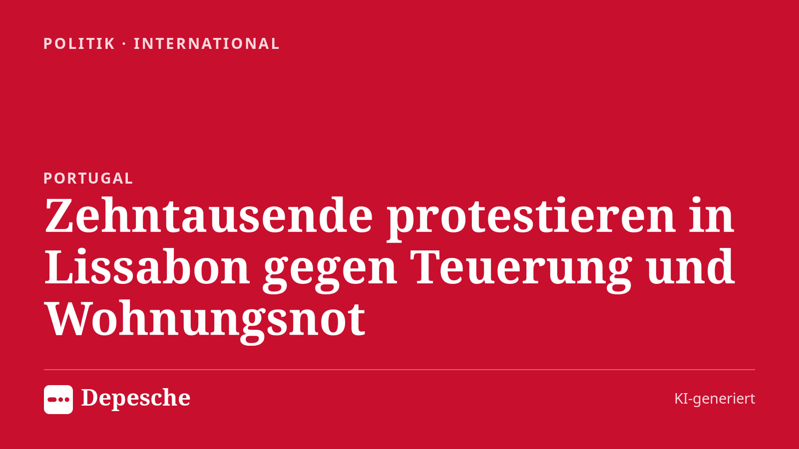 Politik: Zehntausende protestieren in Lissabon gegen Teuerung und Wohnungsnot