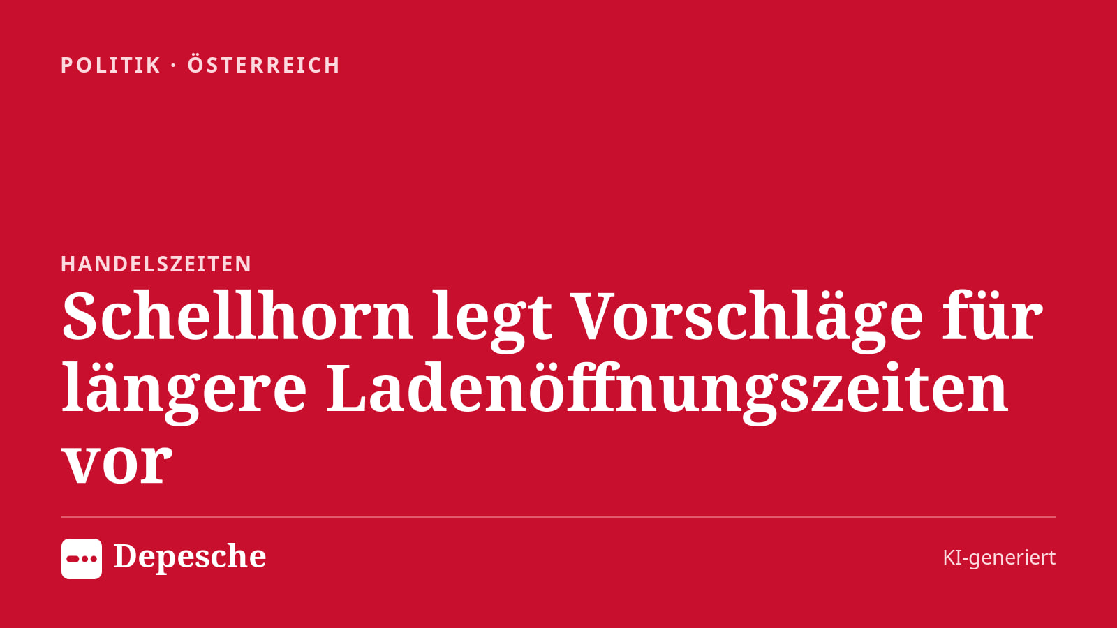 Politik: Schellhorn legt Vorschläge für längere Ladenöffnungszeiten vor