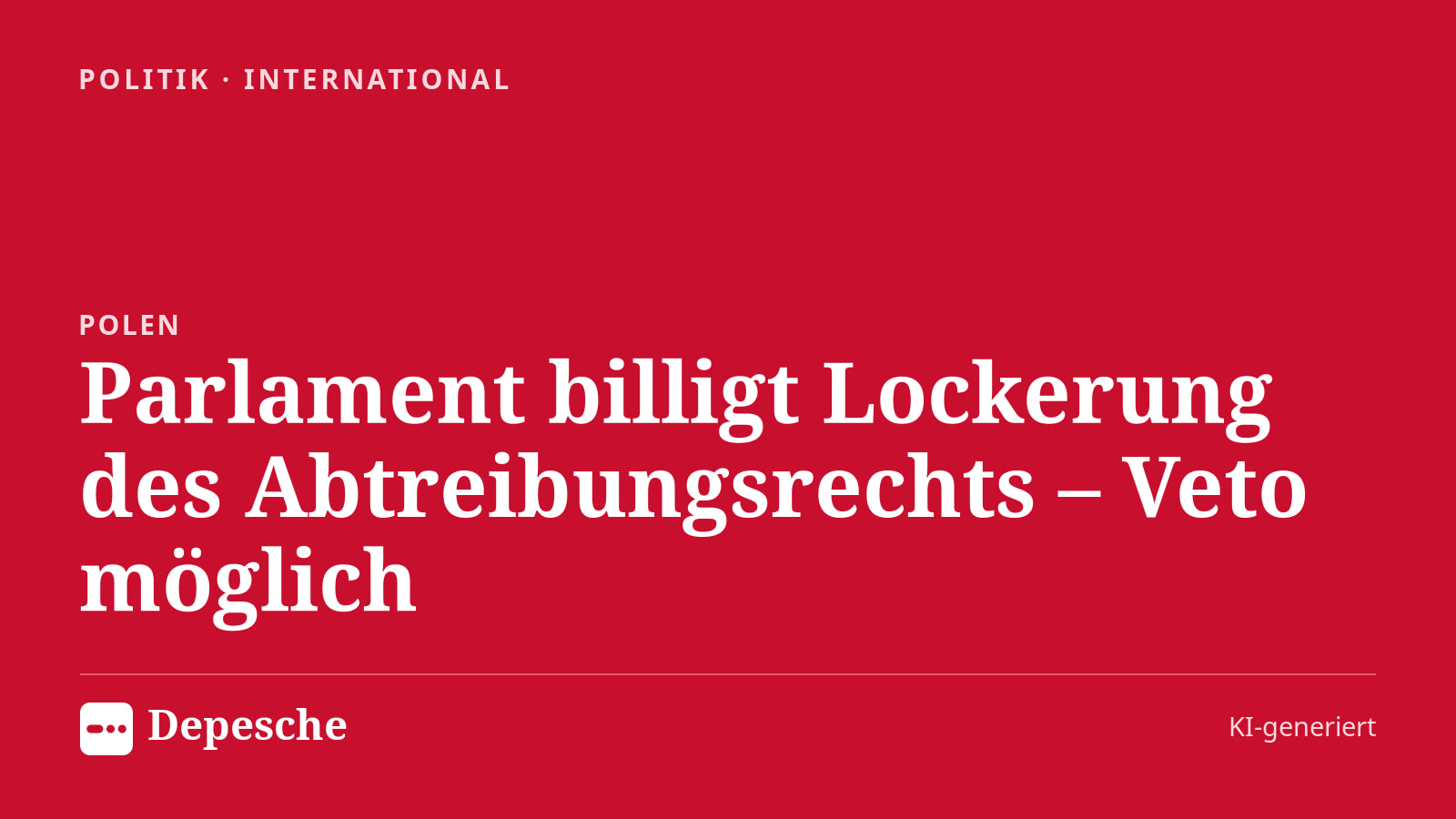 Politik: Parlament billigt Lockerung des Abtreibungsrechts – Veto möglich