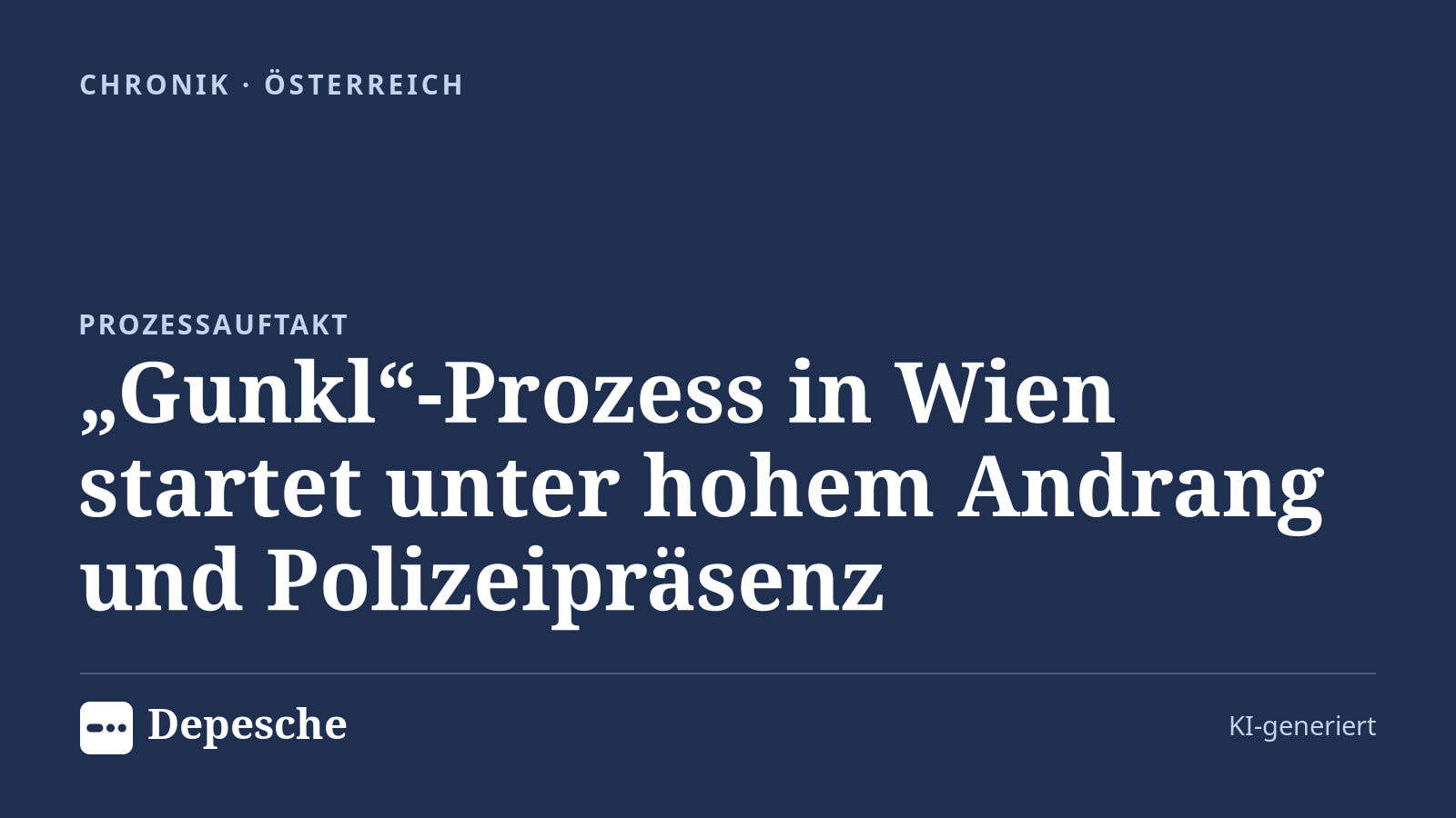 Chronik: „Gunkl“-Prozess in Wien startet unter hohem Andrang und Polizeipräsenz