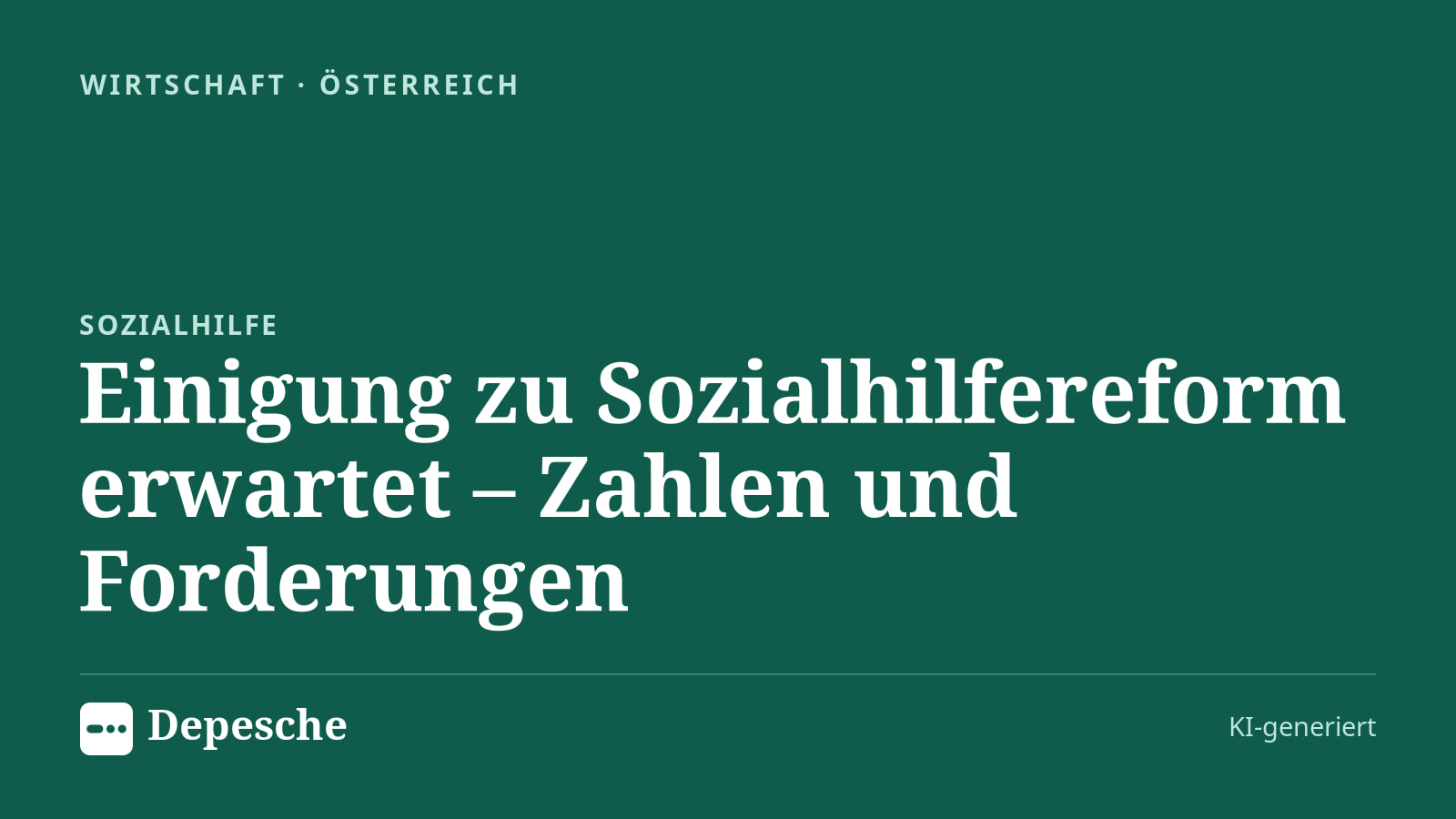 Wirtschaft: Einigung zu Sozialhilfereform erwartet – Zahlen und Forderungen