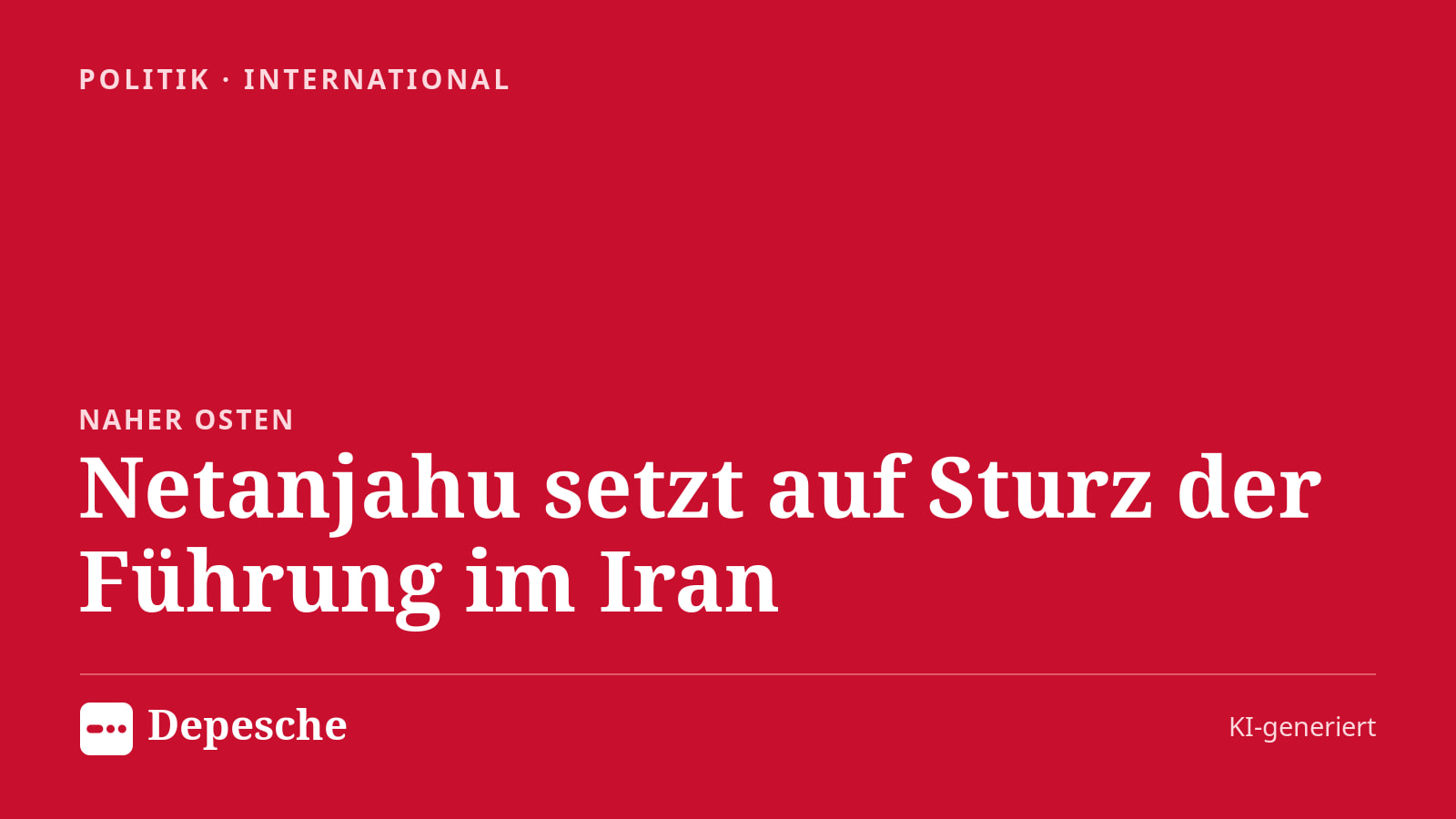 Politik: Netanjahu setzt auf Sturz der Führung im Iran