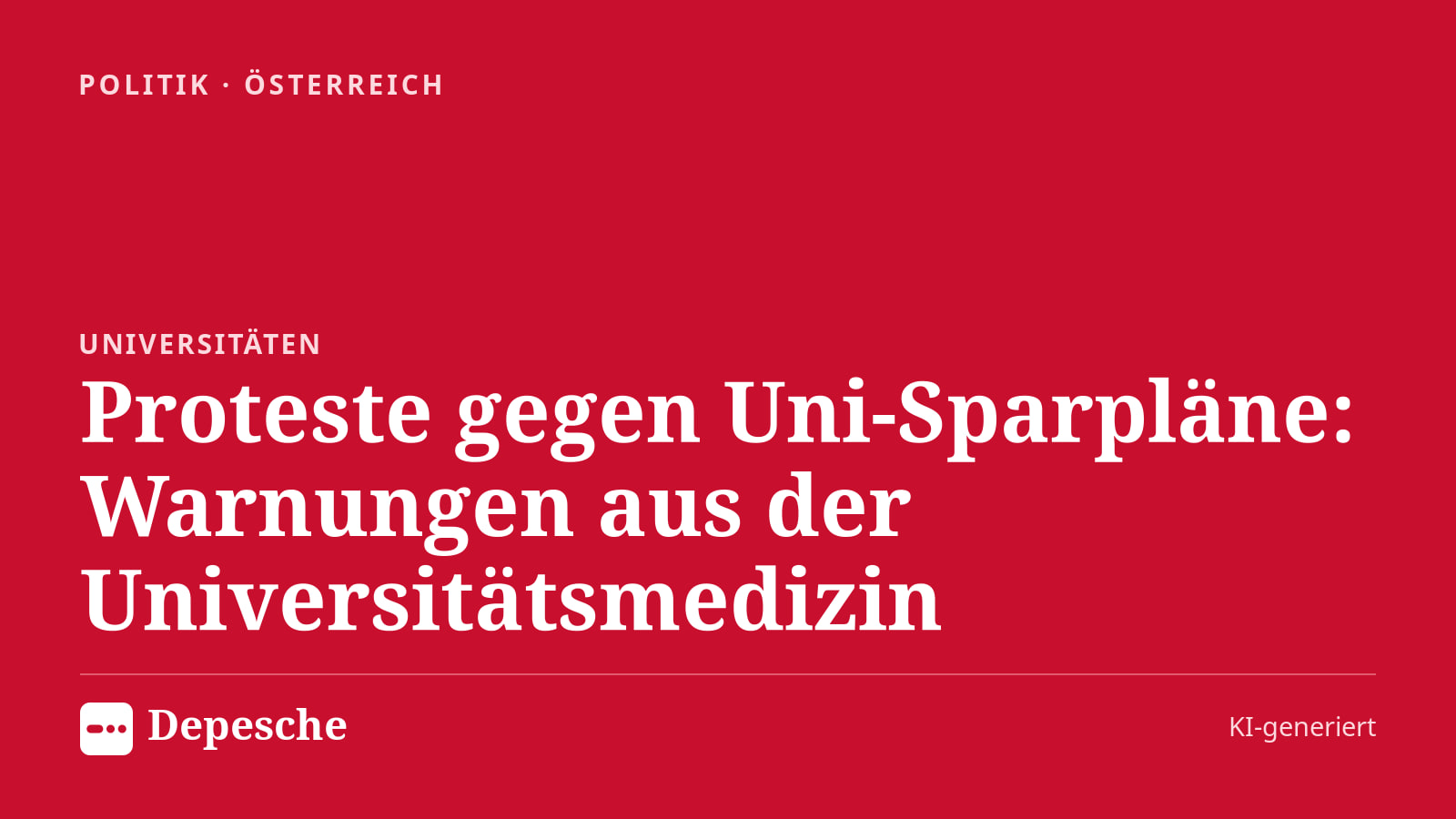 Politik: Proteste gegen Uni-Sparpläne: Warnungen aus der Universitätsmedizin