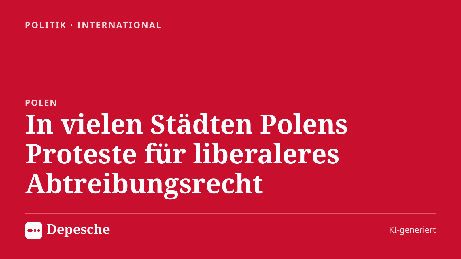 Politik: In vielen Städten Polens Proteste für liberaleres Abtreibungsrecht