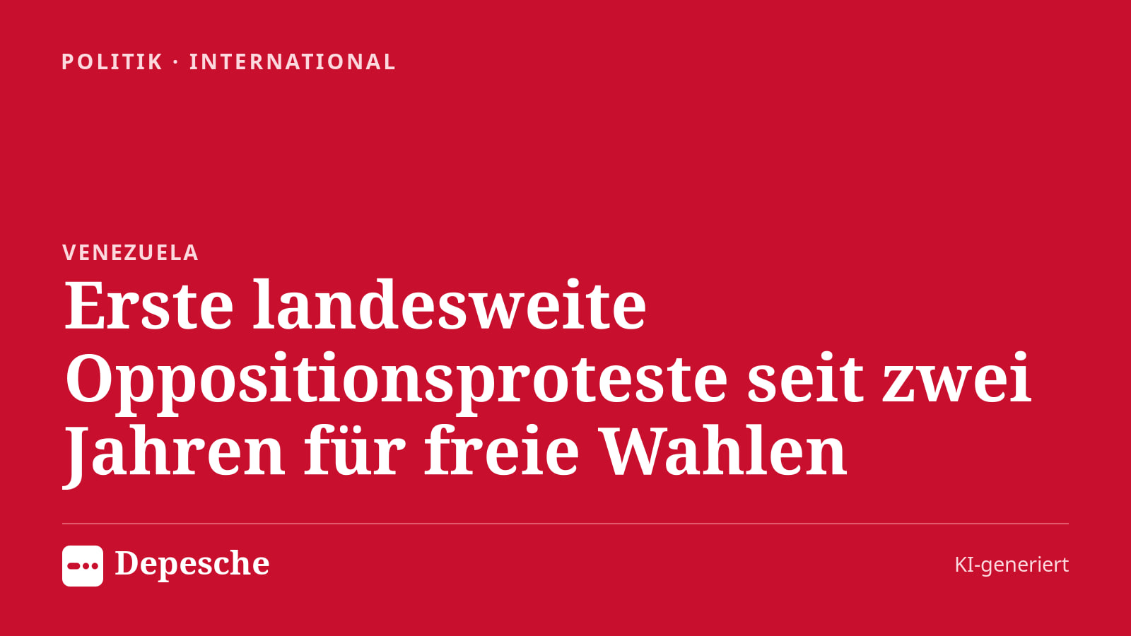 Politik: Erste landesweite Oppositionsproteste seit zwei Jahren für freie Wahlen