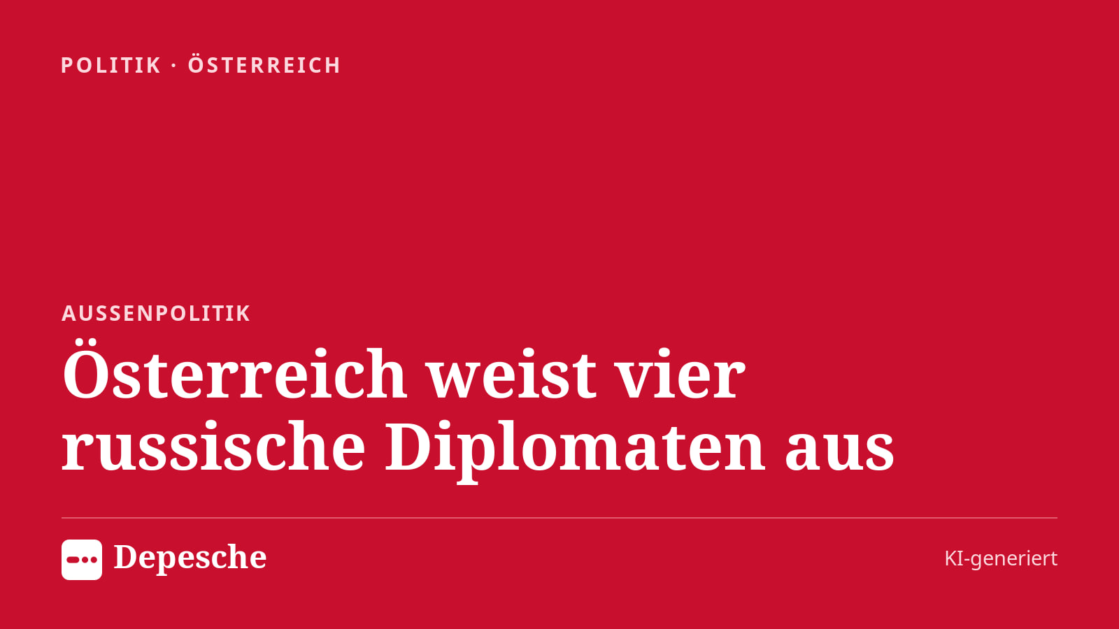 Politik: Österreich weist vier russische Diplomaten aus
