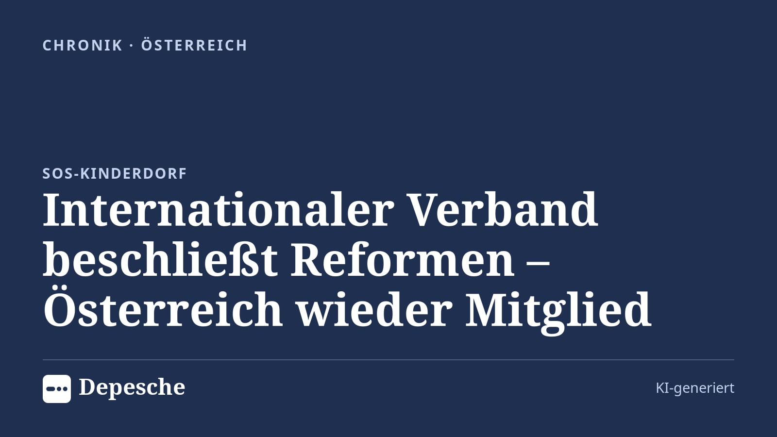Chronik: Internationaler Verband beschließt Reformen – Österreich wieder Mitglied