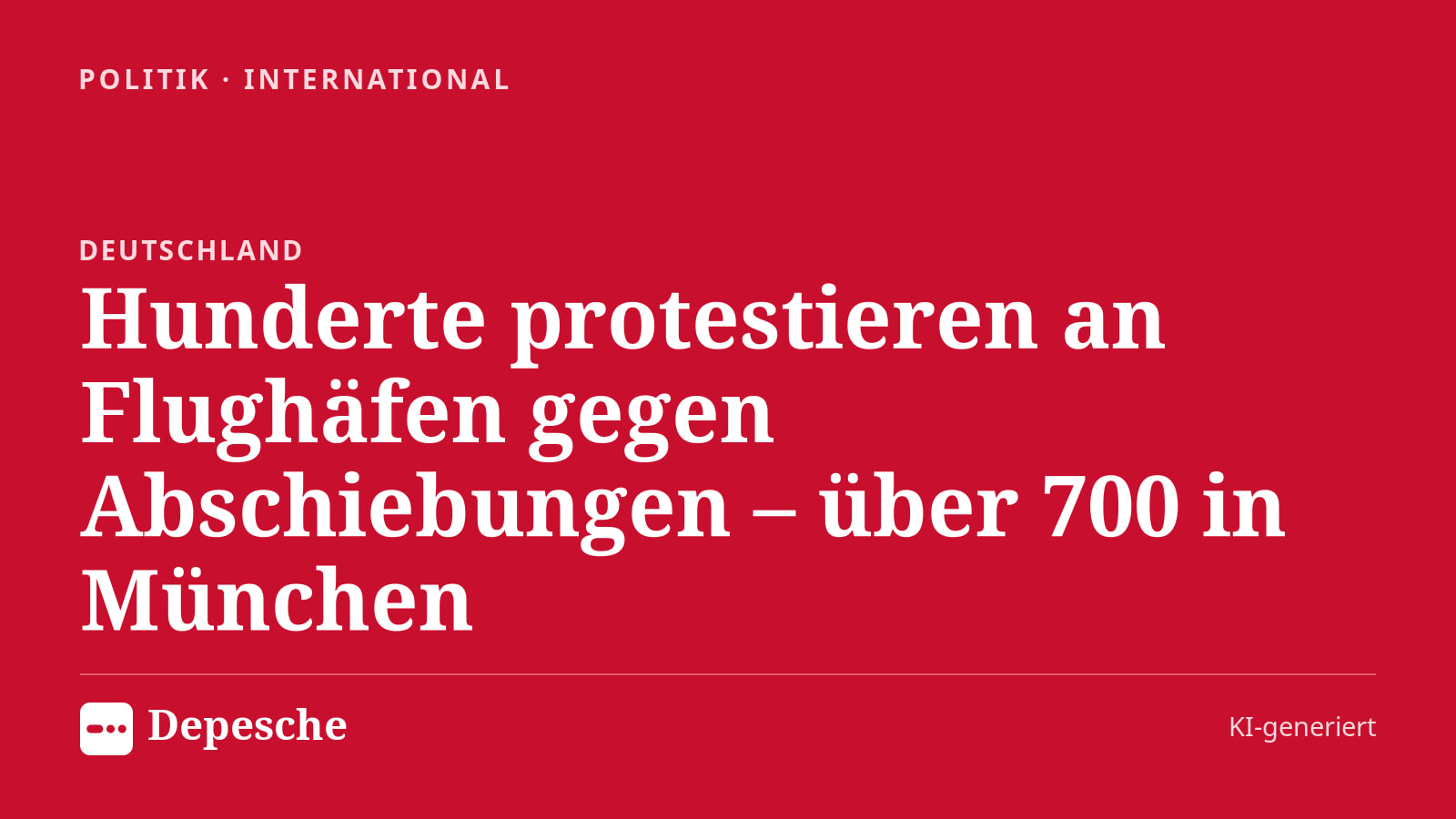 Politik: Hunderte protestieren an Flughäfen gegen Abschiebungen – über 700 in München