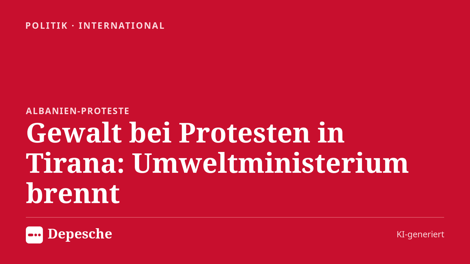Politik: Gewalt bei Protesten in Tirana: Umweltministerium brennt