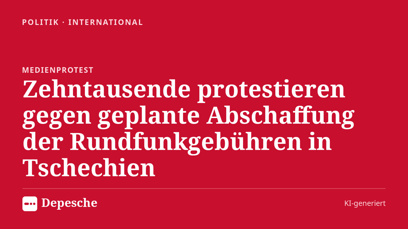 Politik: Zehntausende protestieren gegen geplante Abschaffung der Rundfunkgebühren in Tschechien