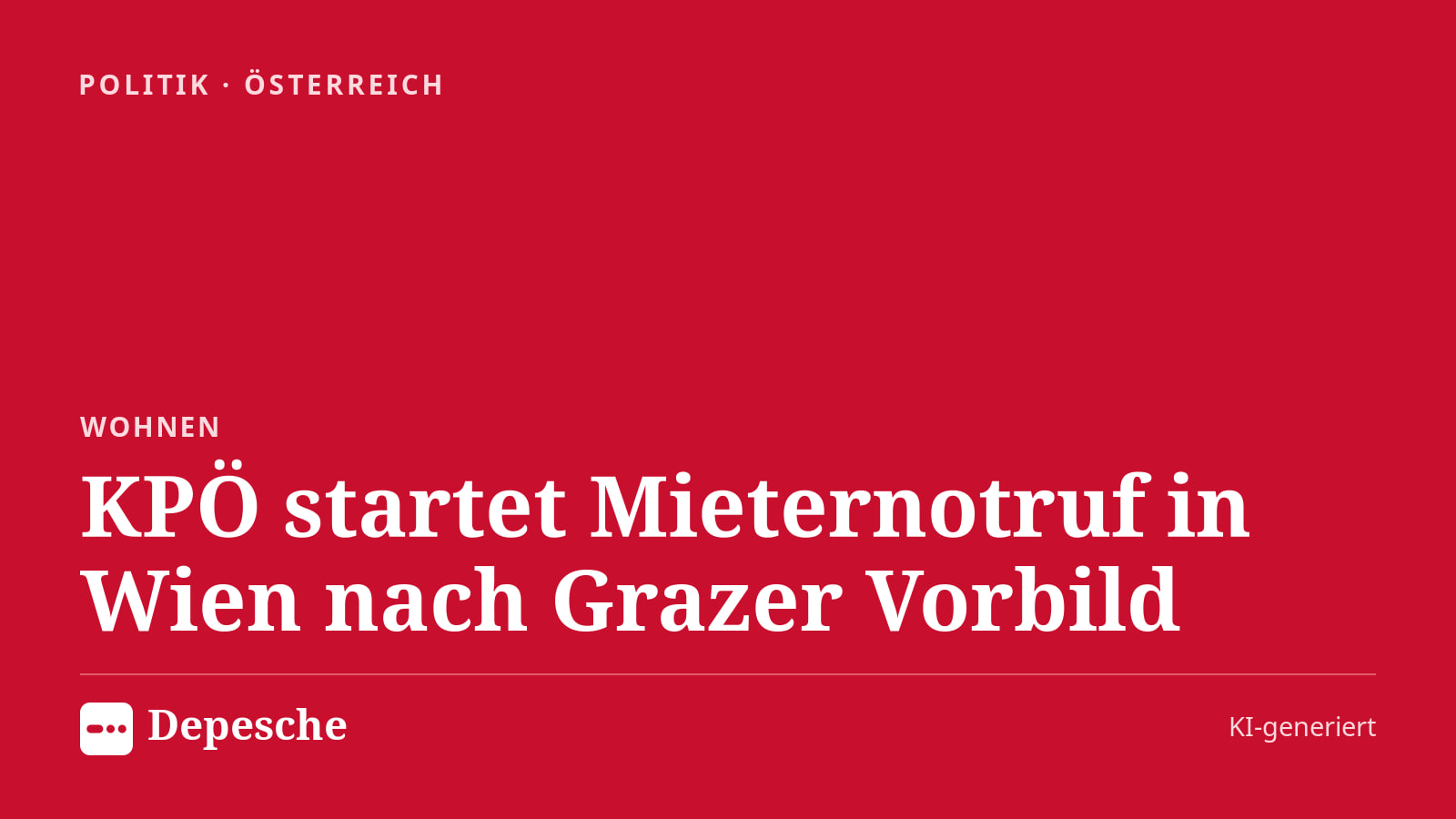 Politik: KPÖ startet Mieternotruf in Wien nach Grazer Vorbild