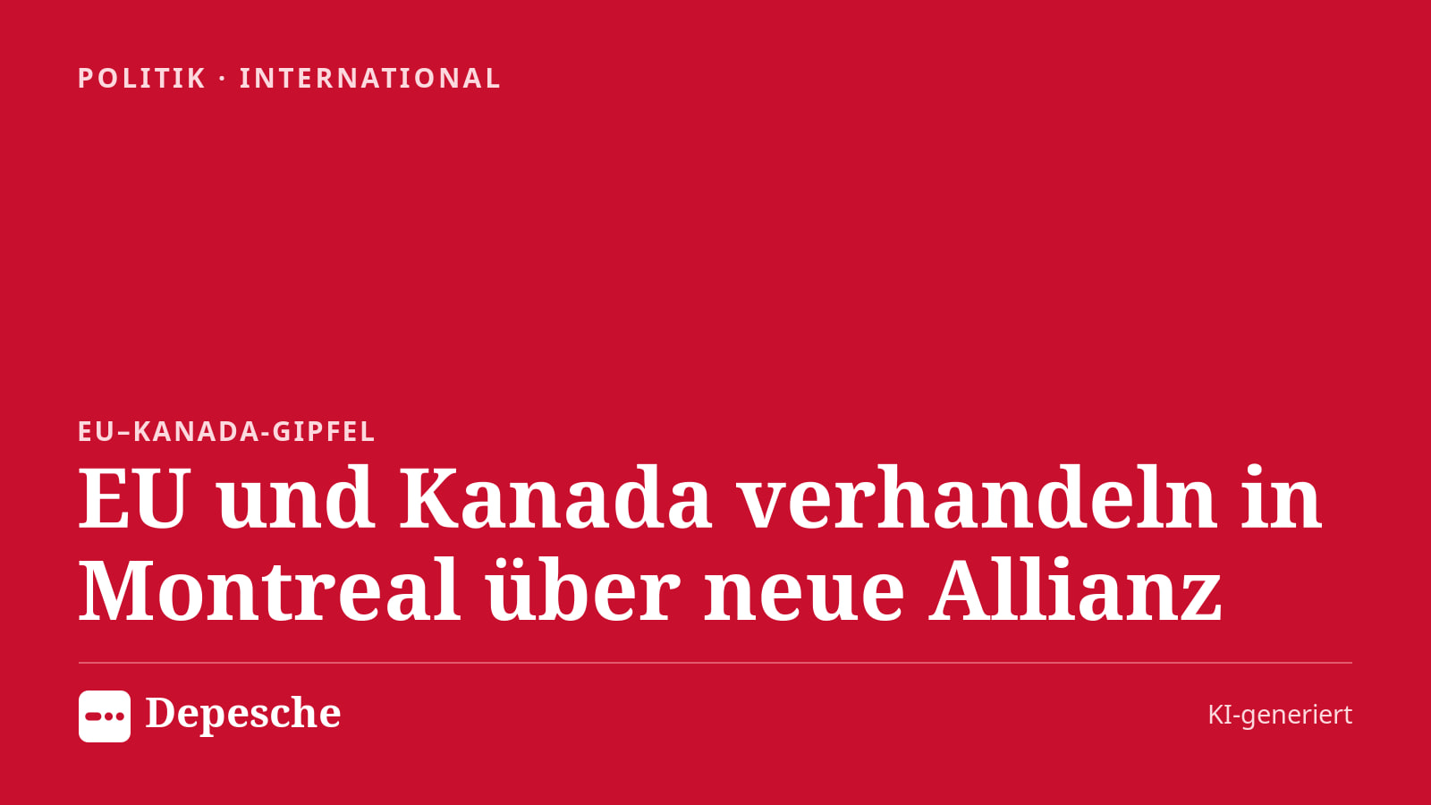 Politik: EU und Kanada verhandeln in Montreal über neue Allianz