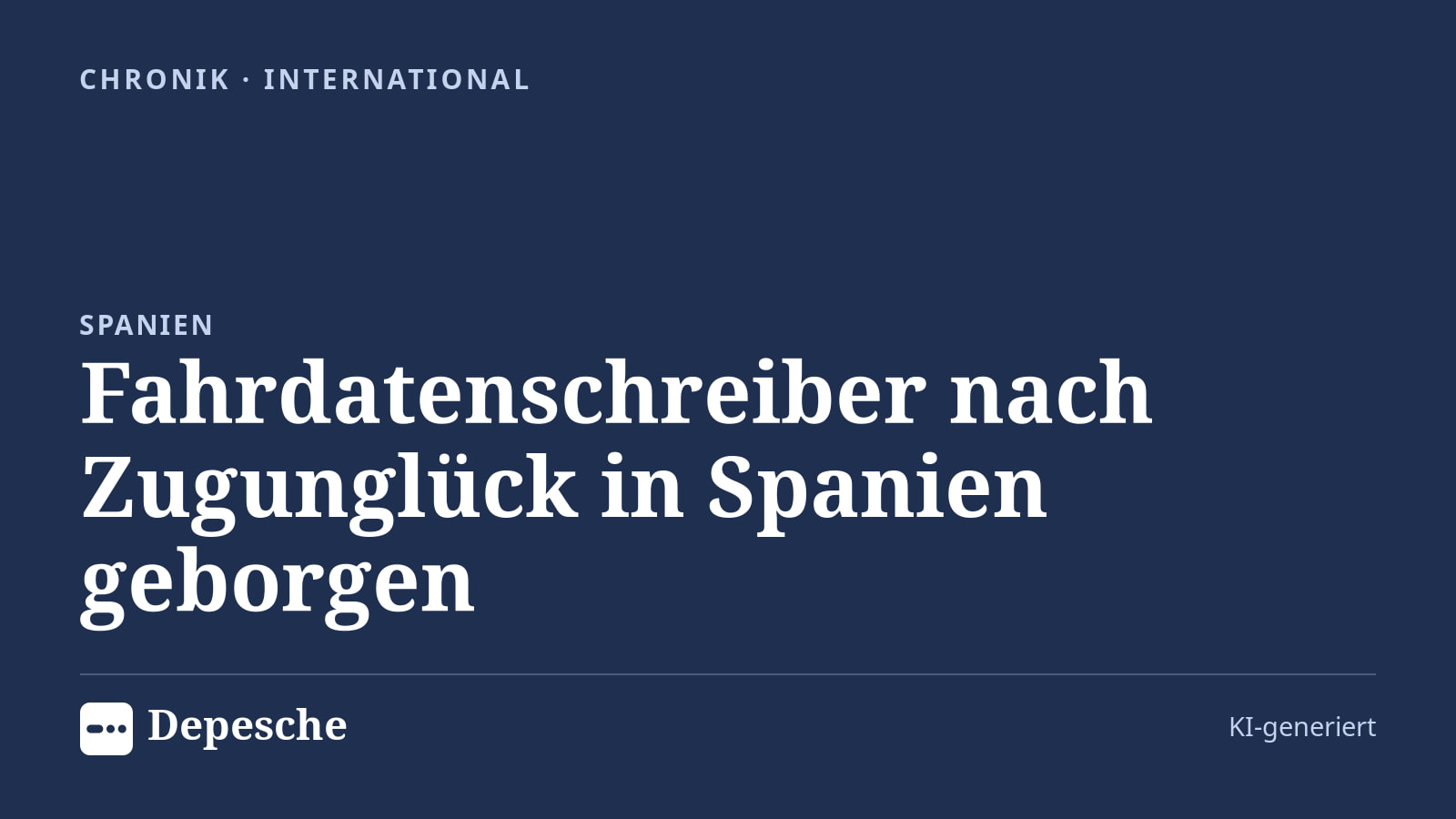 Chronik: Fahrdatenschreiber nach Zugunglück in Spanien geborgen