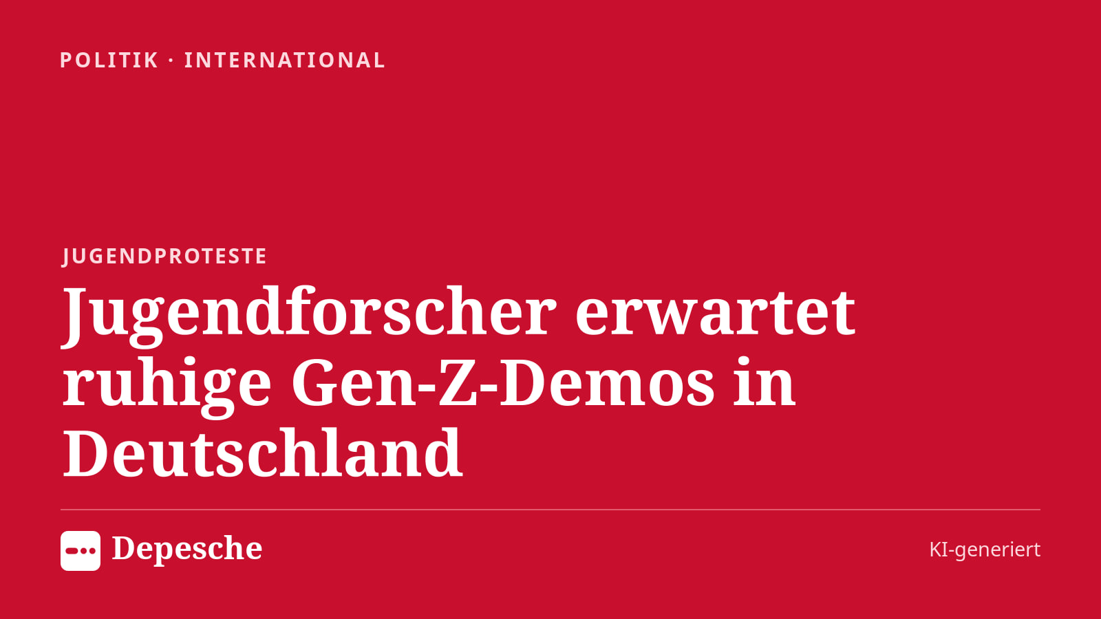 Politik: Jugendforscher erwartet ruhige Gen‑Z‑Demos in Deutschland