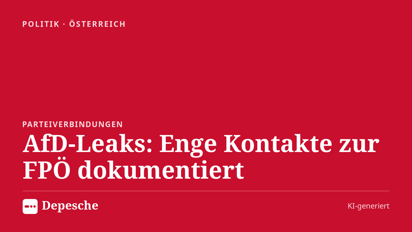 Politik: AfD-Leaks: Enge Kontakte zur FPÖ dokumentiert