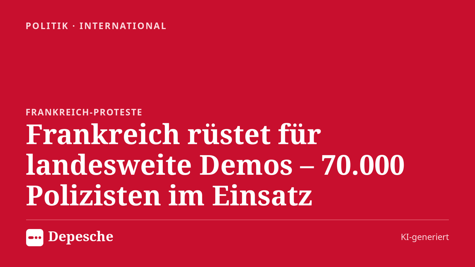 Politik: Frankreich rüstet für landesweite Demos – 70.000 Polizisten im Einsatz
