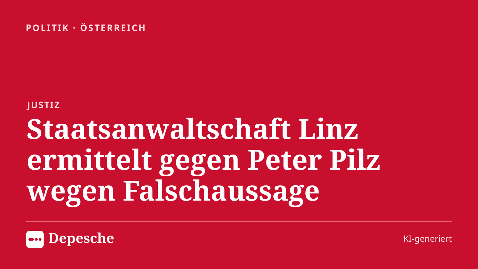 Politik: Staatsanwaltschaft Linz ermittelt gegen Peter Pilz wegen Falschaussage