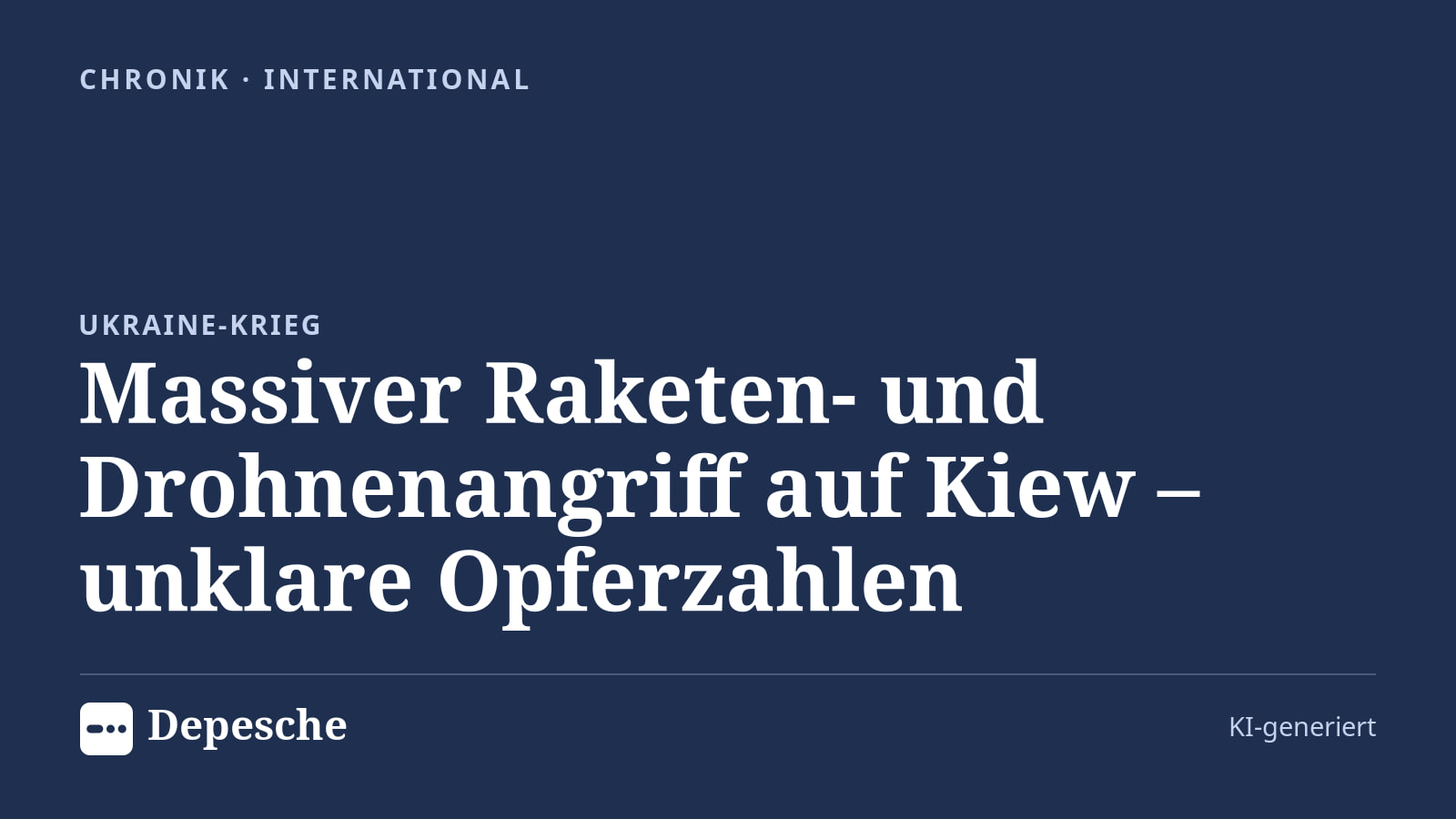 Chronik: Massiver Raketen- und Drohnenangriff auf Kiew – unklare Opferzahlen