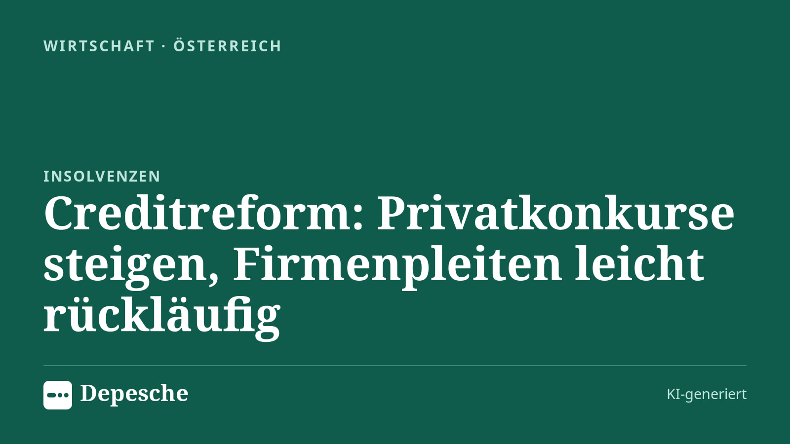 Wirtschaft: Creditreform: Privatkonkurse steigen, Firmenpleiten leicht rückläufig