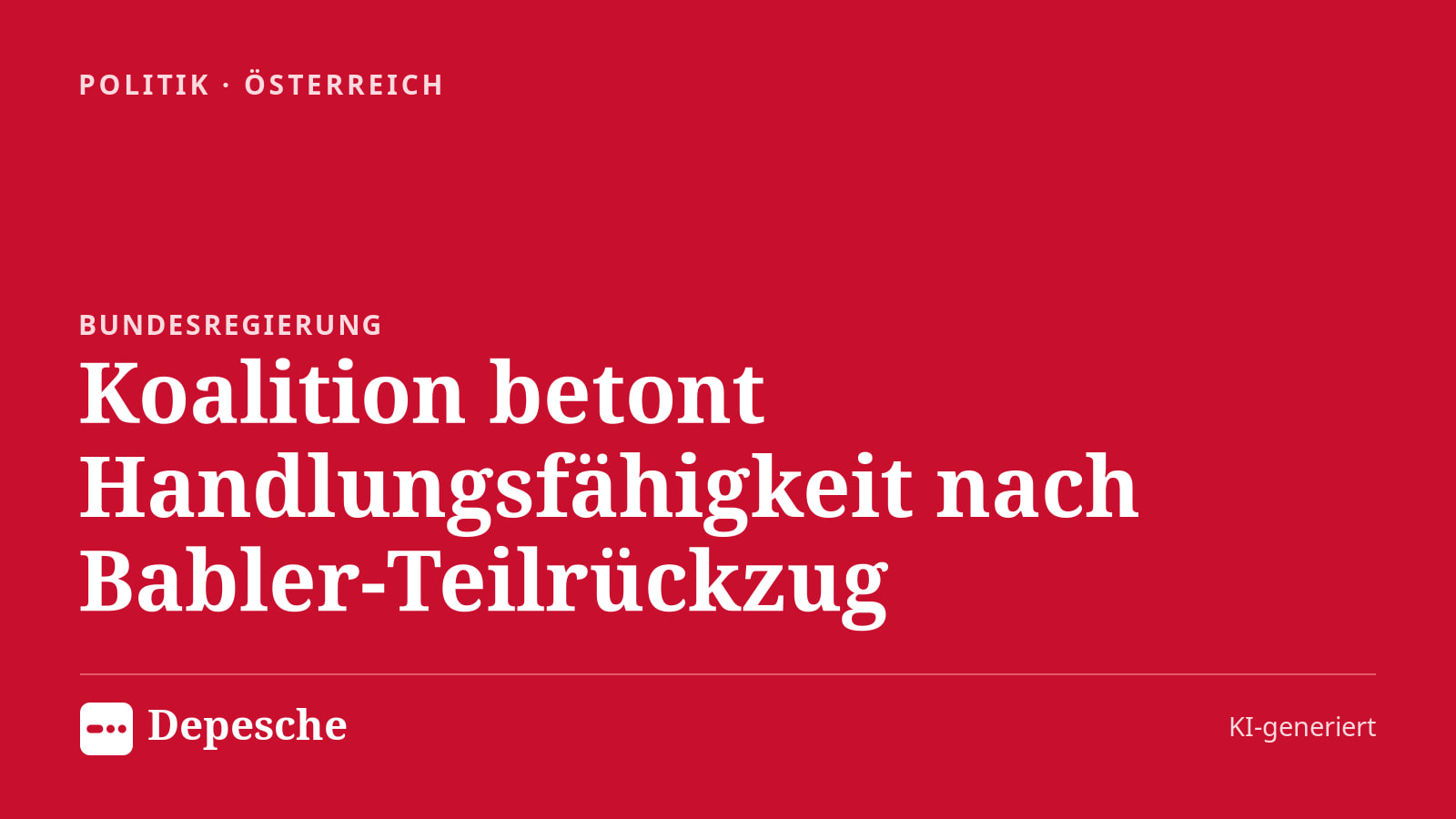 Politik: Koalition betont Handlungsfähigkeit nach Babler-Teilrückzug
